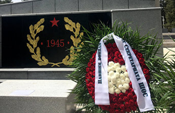 Торжественная церемония возложения венков по случаю 73-й годовщины Великой Победы Торжественная церемония возложения венков по случаю 73-й годовщины Великой Победы