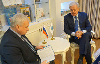 Встреча Генерального секретаря ШОС Р.Алимова с Чрезвычайным и Полномочным Послом Российской Федерации в КНР А.И.Денисовым Встреча Генерального секретаря ШОС Р.Алимова с Чрезвычайным и Полномочным Послом Российской Федерации в КНР А.И.Денисовым