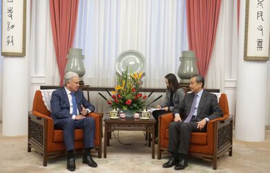 Встреча Генерального секретаря ШОС Р.Алимова с Членом Государственного совета, Министром иностранных дел КНР Ван И