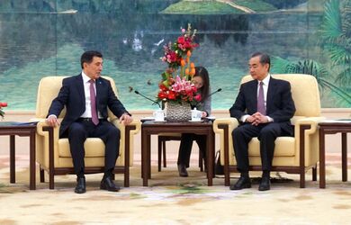 Встреча Генерального секретаря ШОС Владимира Норова с Членом Госсовета, Министром иностранных дел КНР Ван И