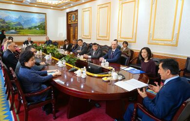 Встреча Генерального секретаря ШОС Владимира Норова с делегацией представителей общественных организаций и исследовательских центров стран Центральной Азии и СНГ