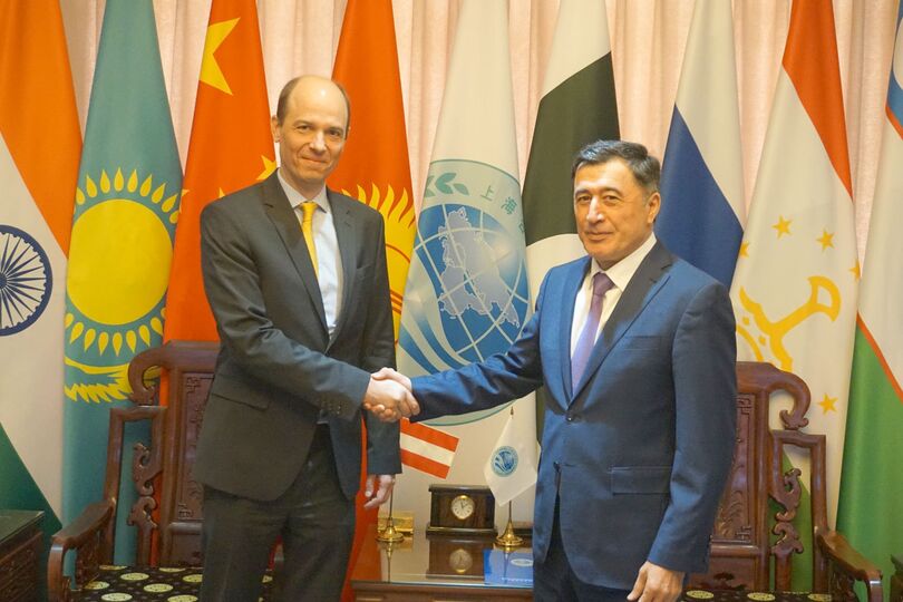 Генеральный секретарь ШОС встретился с Постоянным представителем Австрии при ООН и Послом Австрии в Китае