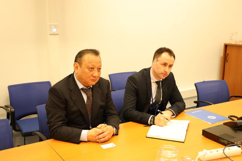 Встреча Генерального секретаря ШОС c начальником Департамента по противодействию наркопреступности МВД Казахстана