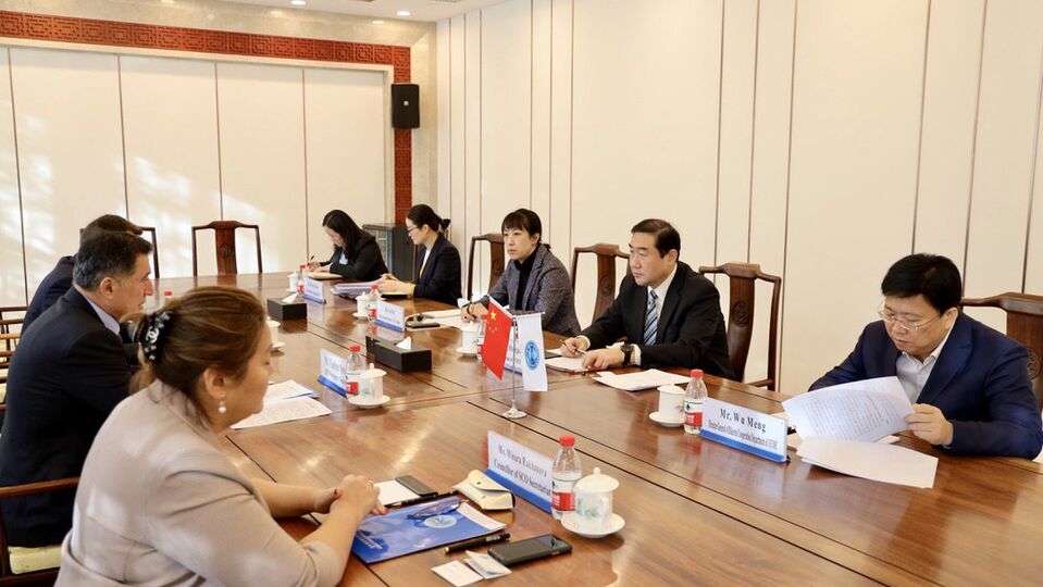 Встреча Генерального секретаря ШОС с Председателем Китайского совета по содействию международной торговле, Председателем Национальной части Делового Совета ШОС от Китая 