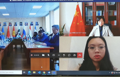 Видеообращение Генерального  секретаря  ШОС В.Норова участникам  круглого стола , посвященного 20-летнему юбилею создания ШОС