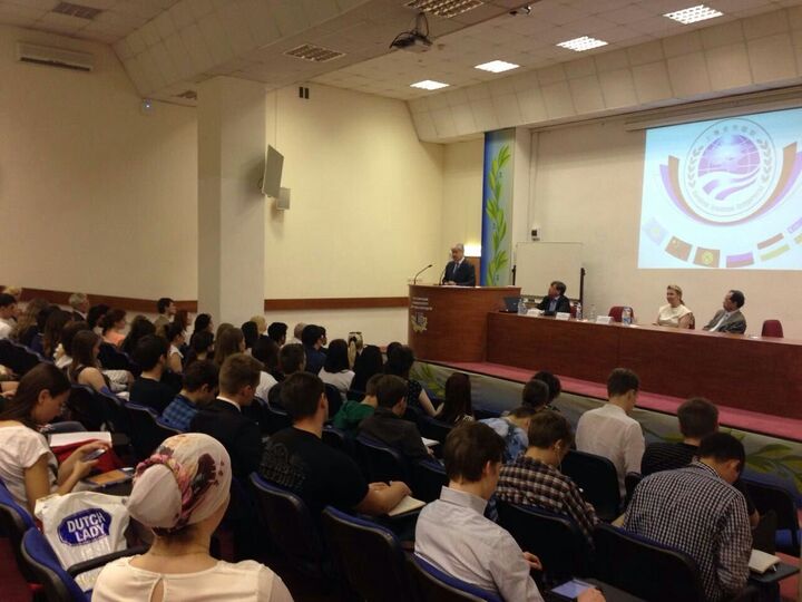 Лекция Генерального секретаря ШОС в Российском университете дружбы народов (РУДН)