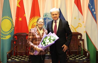 Встреча Генерального секретаря ШОС с Чрезвычайным и Полномочным Послом Австрийской Республики в КНР Ирэной Гинер-Райхль