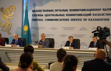 Пресс-конференция, посвященная Астанинскому международному марафону ШОС и СВМДА