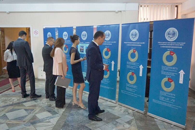 Информационный стенд ШОС с ключевой информацией о состоянии торгово-экономического сотрудничества и экономическими показателями государств-членов ШОС Информационный стенд ШОС с ключевой информацией о состоянии торгово-экономического сотрудничества и экономическими показателями государств-членов ШОС